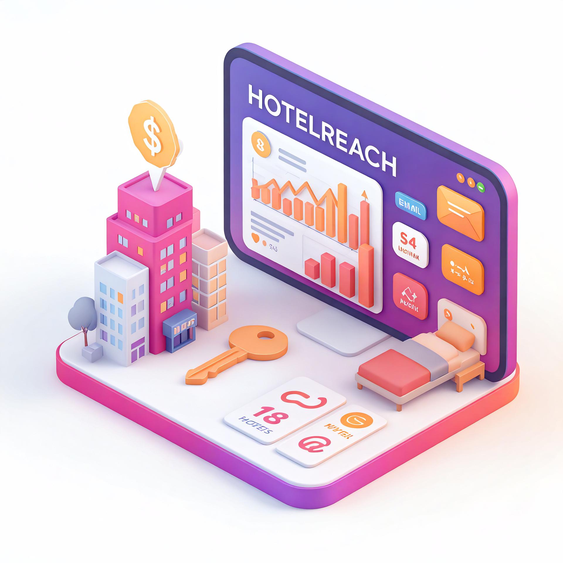 Dashboard showing hotel outreach performance